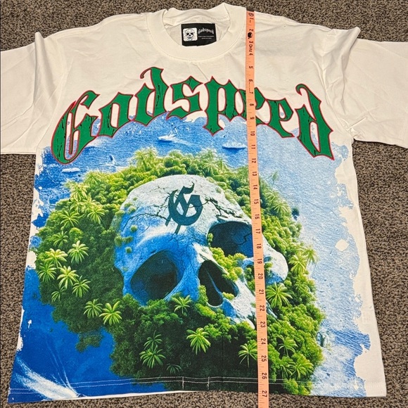 Godspeed Skull Private Island T-shirt - Picture 9 of 9